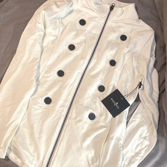 BelynKey Jackets & Coats Nwt Belynkey White Military Jacket Poshmark